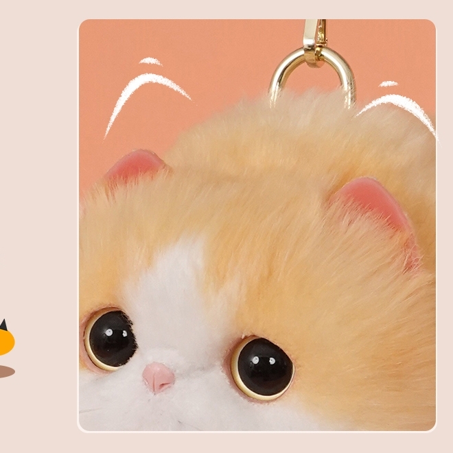 Custom Handmade Imitation Garfield Fur Cat Crossbody Bag Cute Purses