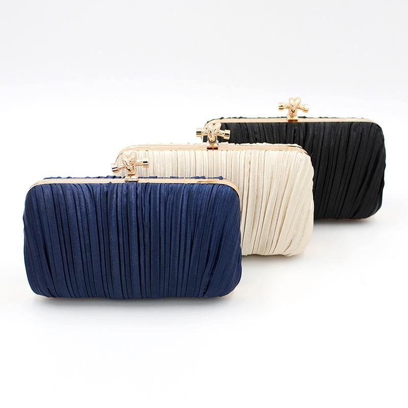 Black Square Clutch Bag Women's Evening Purses for Party Ball Wedding 