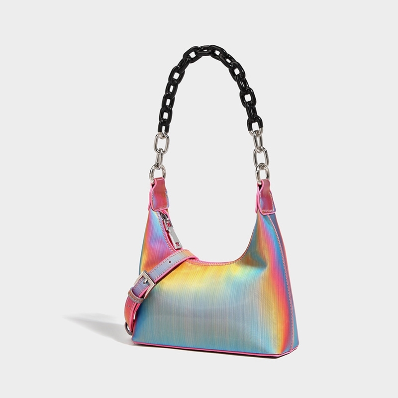 Fashion Rainbow Chain Hobo Bags