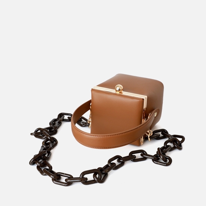 Mini Metallic Chain Box Bag