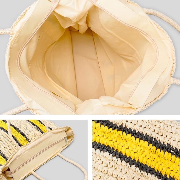 Summer Trend Stripe Colors Straw Beach Bags