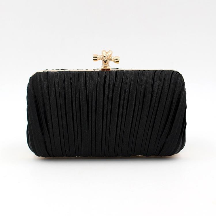 Black Square Clutch Bag Women's Evening Purses for Party Ball Wedding 