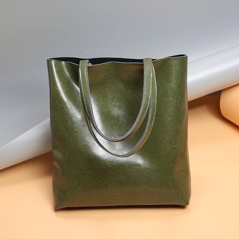 Women's Black Classy  Leather Tote Bag Fashion Handbags