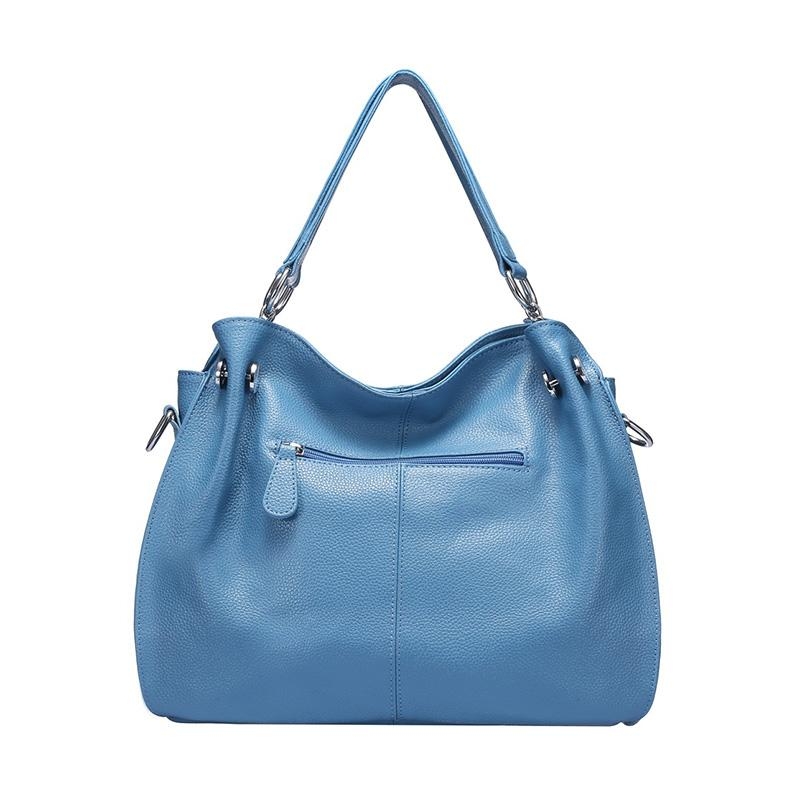 Blue Tassel Genuine Leather Handbags 