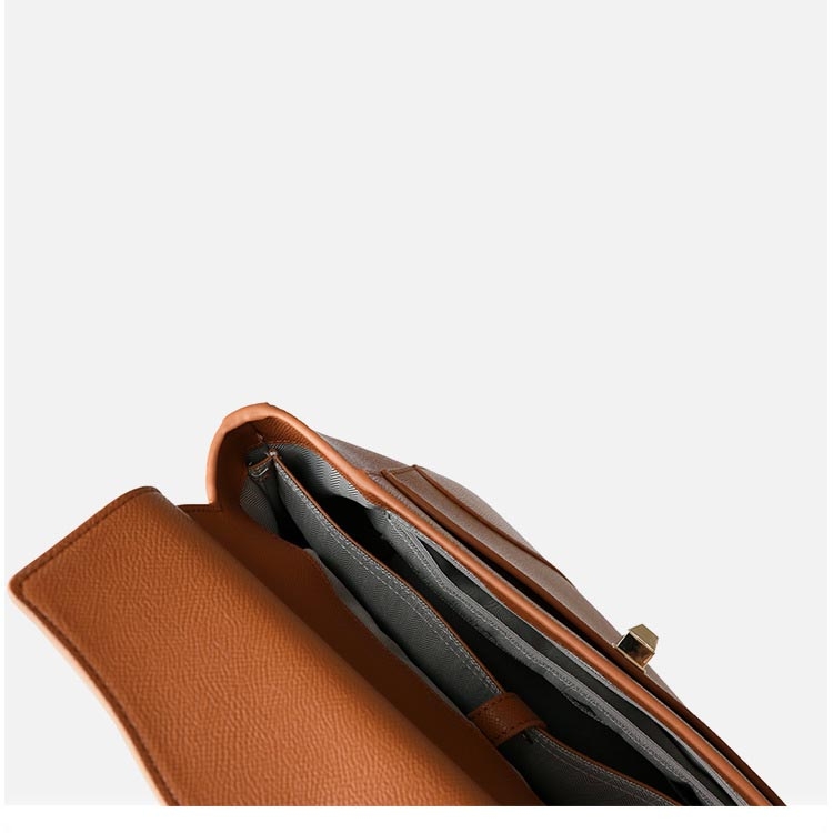 Black Leather Belt Lock Design Office Handbags Convertible Backpacks