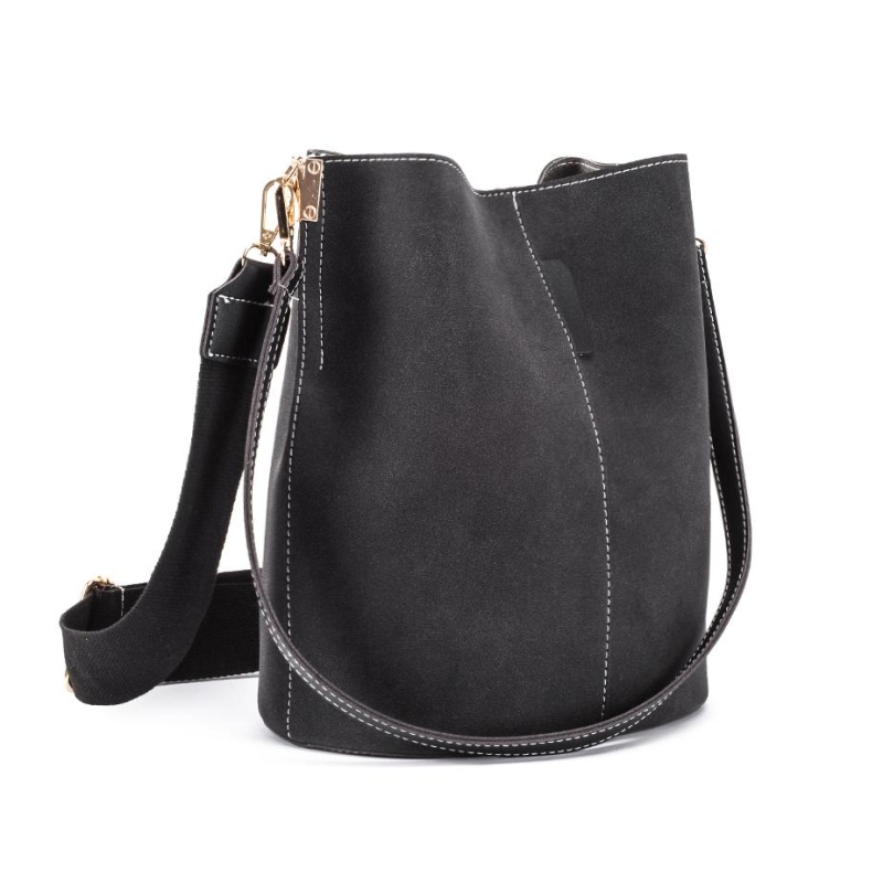 Black Adjustable Wide Strap Over the Shoulder Bags
