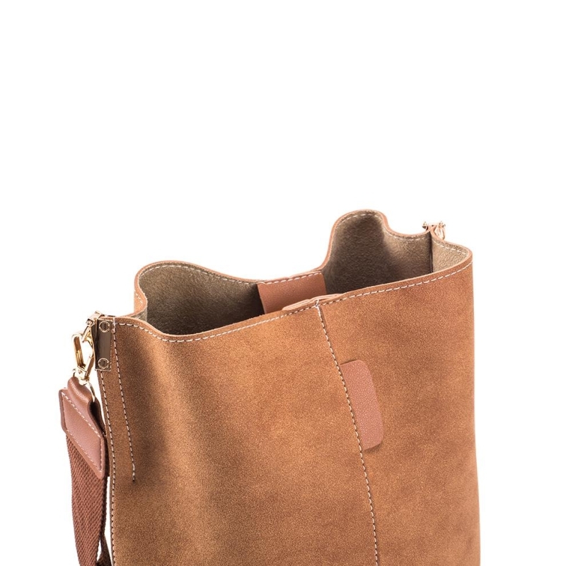 Tan Adjustable Wide Strap Over the Shoulder Bags