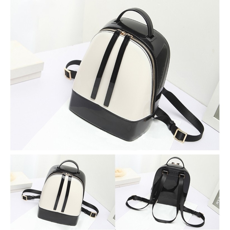 Cute backpack Black and White Backpack Cute Clear Jelly Bags | Baginning