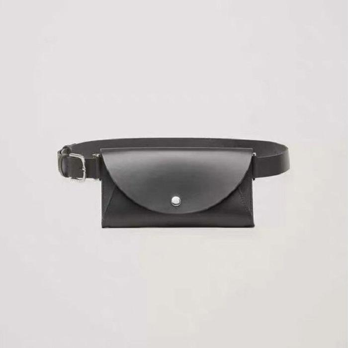 Black Cute Purses Envelope Fanny Pack Belt Bag Vintage Breast Bags
