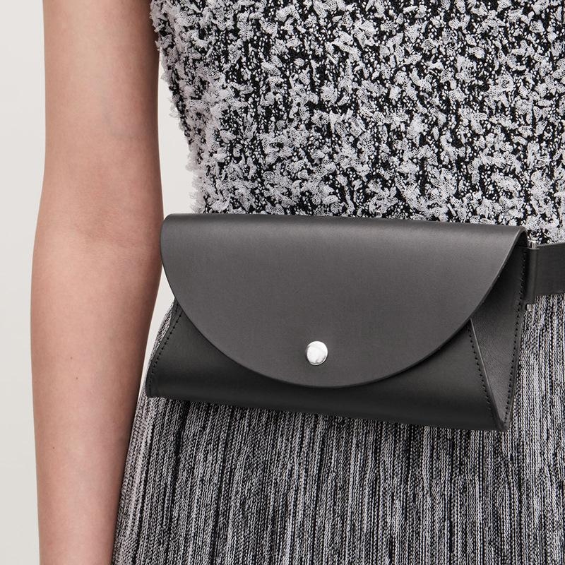 Black Cute Purses Envelope Fanny Pack Belt Bag Vintage Breast Bags