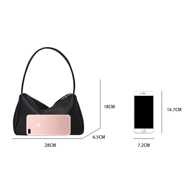 Khaki Leather Cube Square Shoulder Hobo Bag Zipper One Handle Simply Handbags