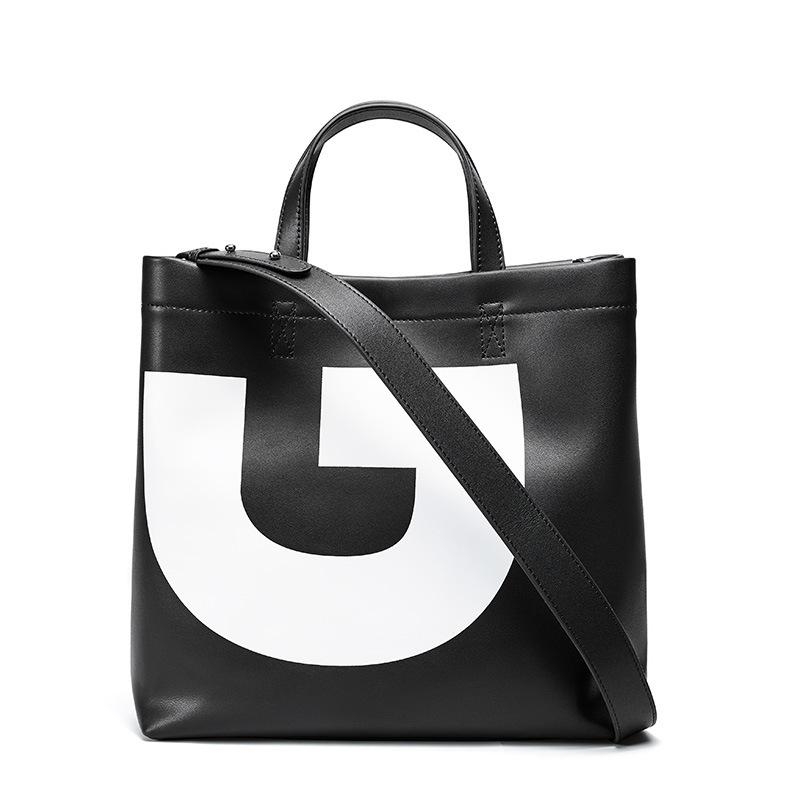 Black Leather Tote Bags G Shoulder Handbags