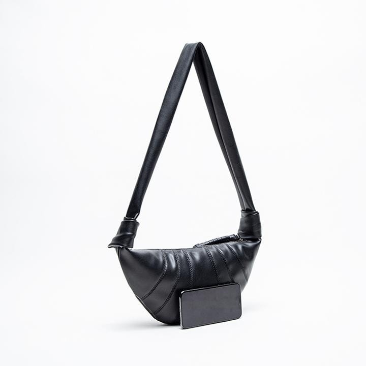 Black Vegan Leather Fanny Pack Belt Bags Vintage Hobo bags