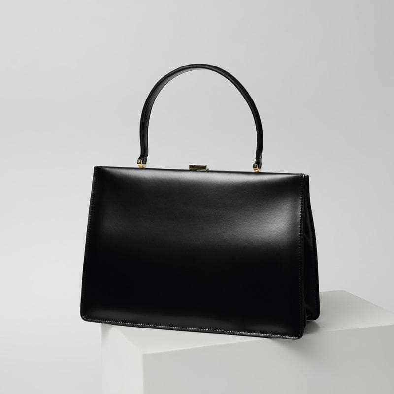 Baginning Black Leather Briefcases Multilayer Satchel Bag for Lady ...