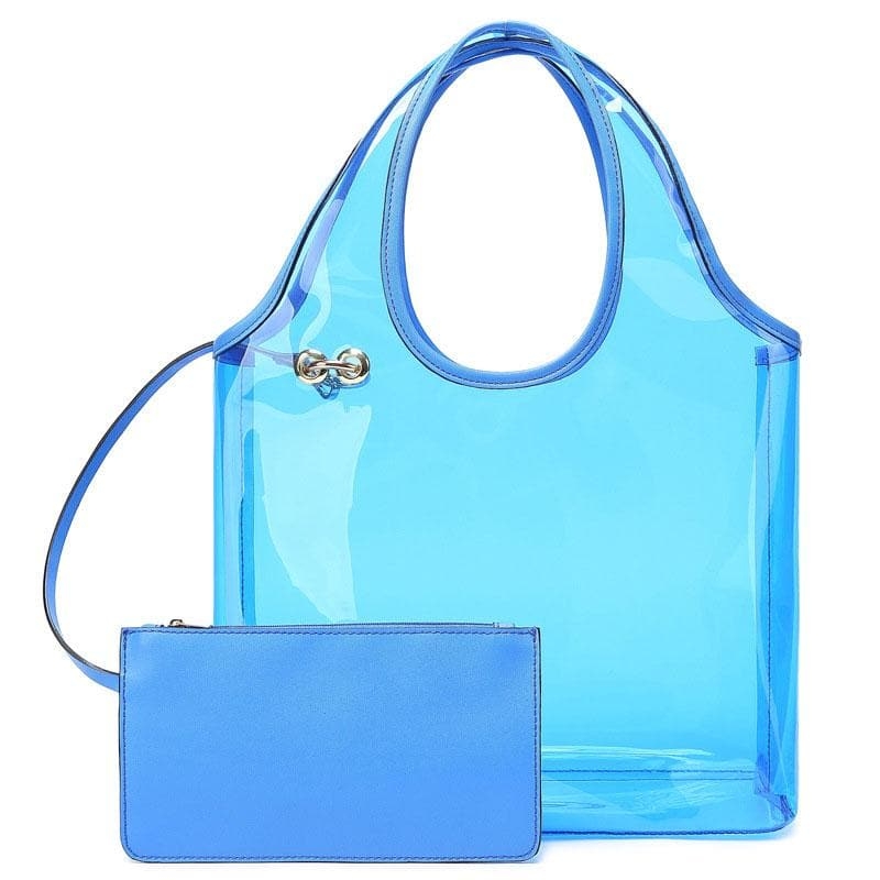 Fashion PVC Jelly Bag Women Small Transparent Handbag Summer Clear Shoulder  Bags
