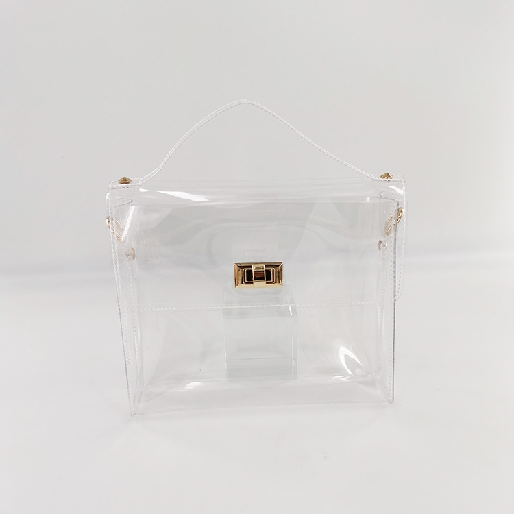 Clear Jelly Satchel Bag Crossbody Transpent Bag with Top Handle