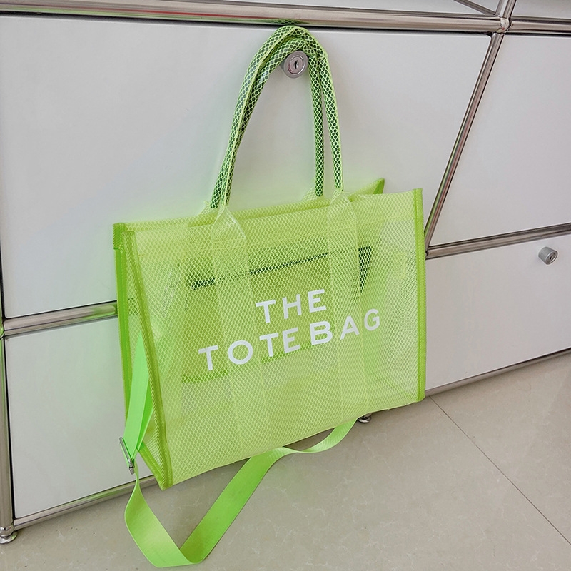 Neon Green Clear Tote Bag