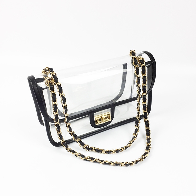 Clear Acrylic Box Handbags Mini Chain Crossbody Bag Square Jelly