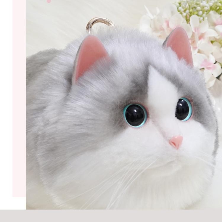Custom Handmade Imitation Fur Ragdoll Cat Crossbody Bag Cute Purses