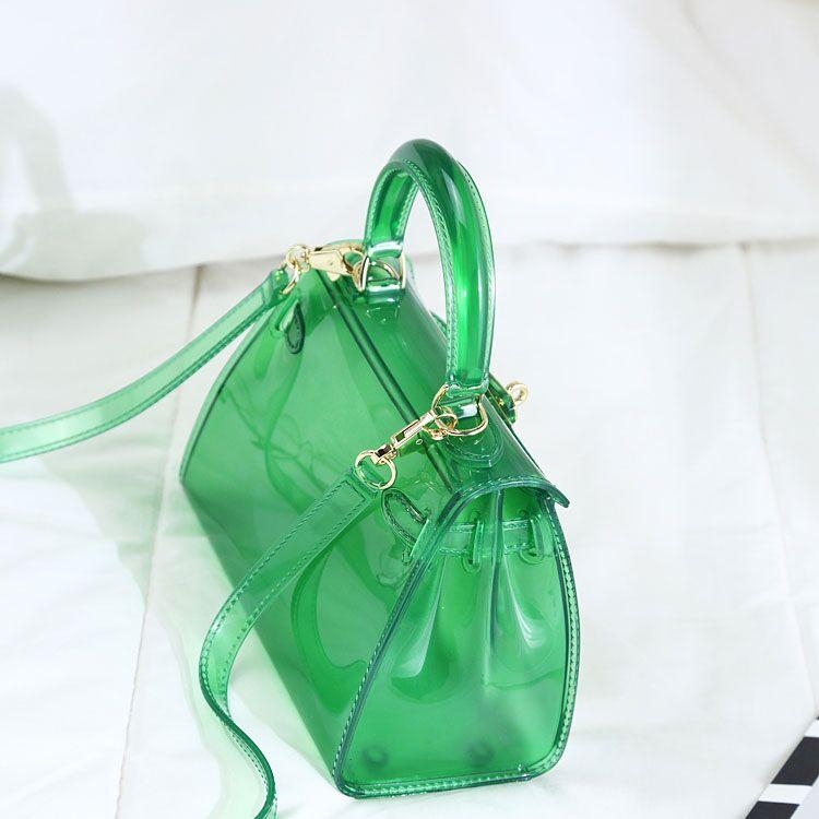 Orange Letter Jelly Purse Cute Clear Bag PVC Cross-body Handbags