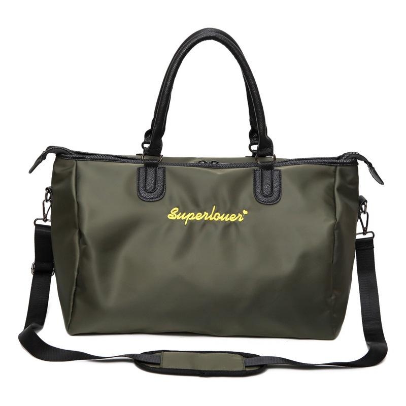 Green Polyester Waterproof Ladies Gym Bag Travel Bags