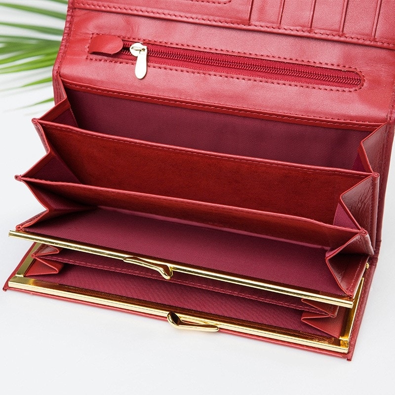 Pink Vintage Genuine Leather Wallet