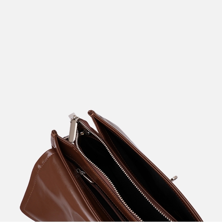 Brown Leather Messenger Bag Vintage Flap Crossbody Purse 