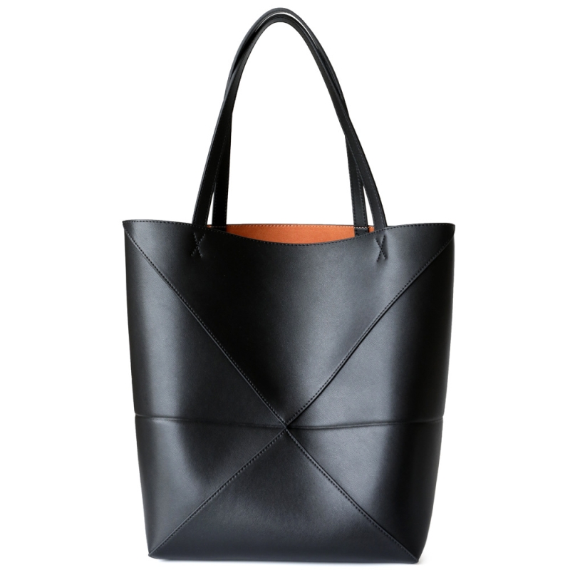 Black Leather Shopper Bag Quilted Bag Totes For Work