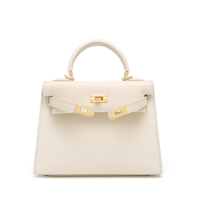 White Leather Top Handle Satchel Bag Flap Crossbody Handbags