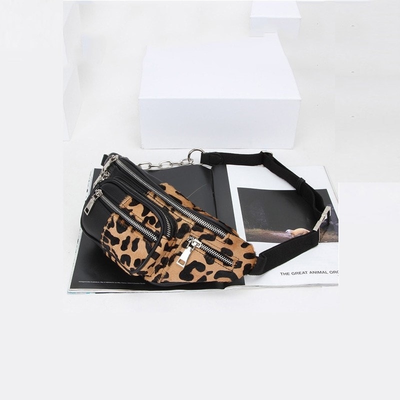 Leopard Printed Fanny Pack Fashion Belt Bag