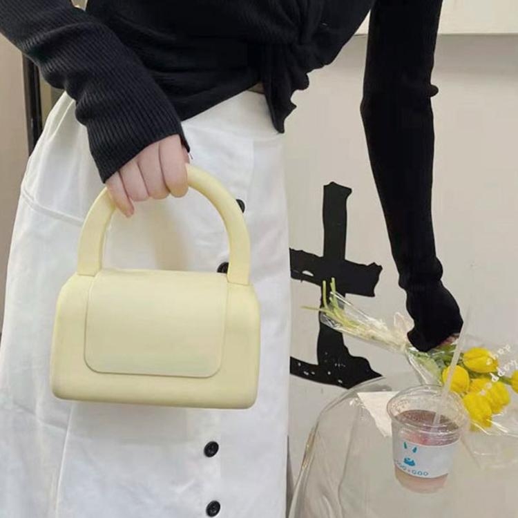 Yellow Satchel Handbag Wide Strap Crossbody Bag Flap Jelly Bags | Baginning