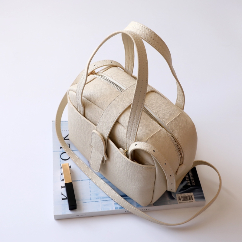 Women's White Leather Doctor Handbags
