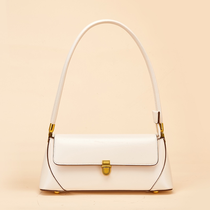 Baguette - White leather bag