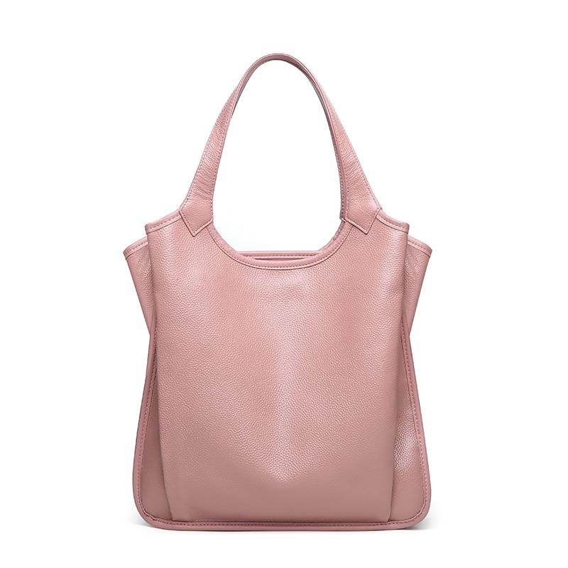 Pink Leather Hobo Bags Shoulder Handbags for Office Lady