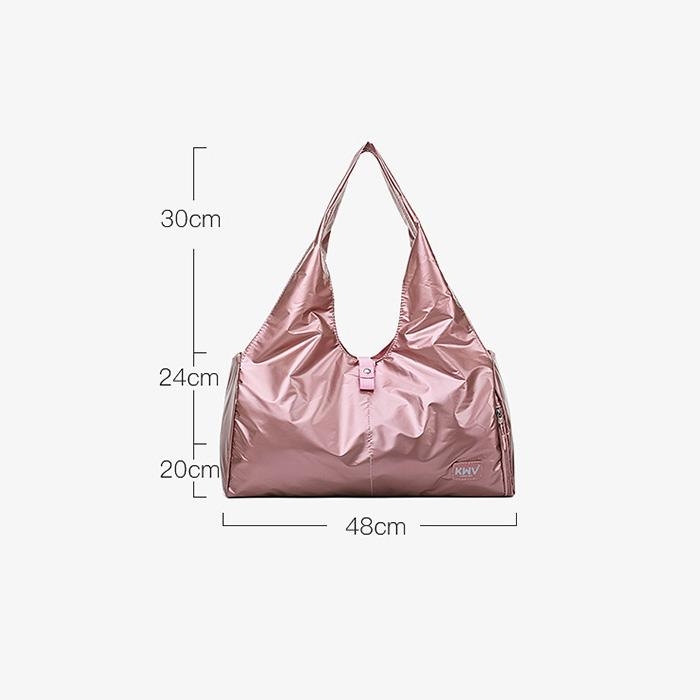 Pink Waterproof Polyester Zipper Ladies Gym Bag