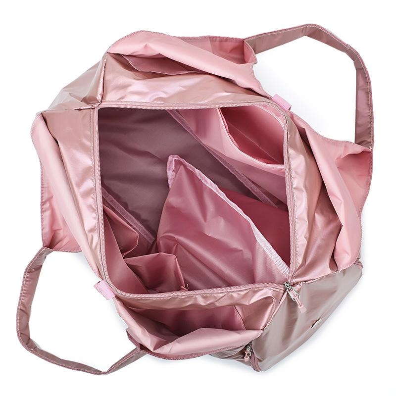 Pink Waterproof Polyester Zipper Ladies Gym Bag