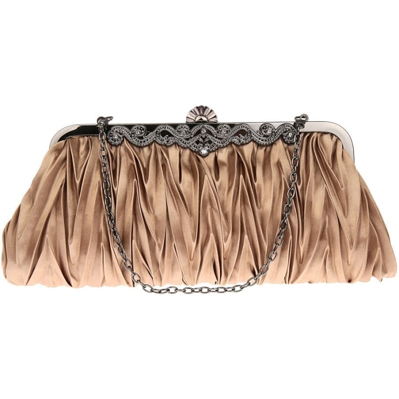 Tan Polyester Clutch Bags