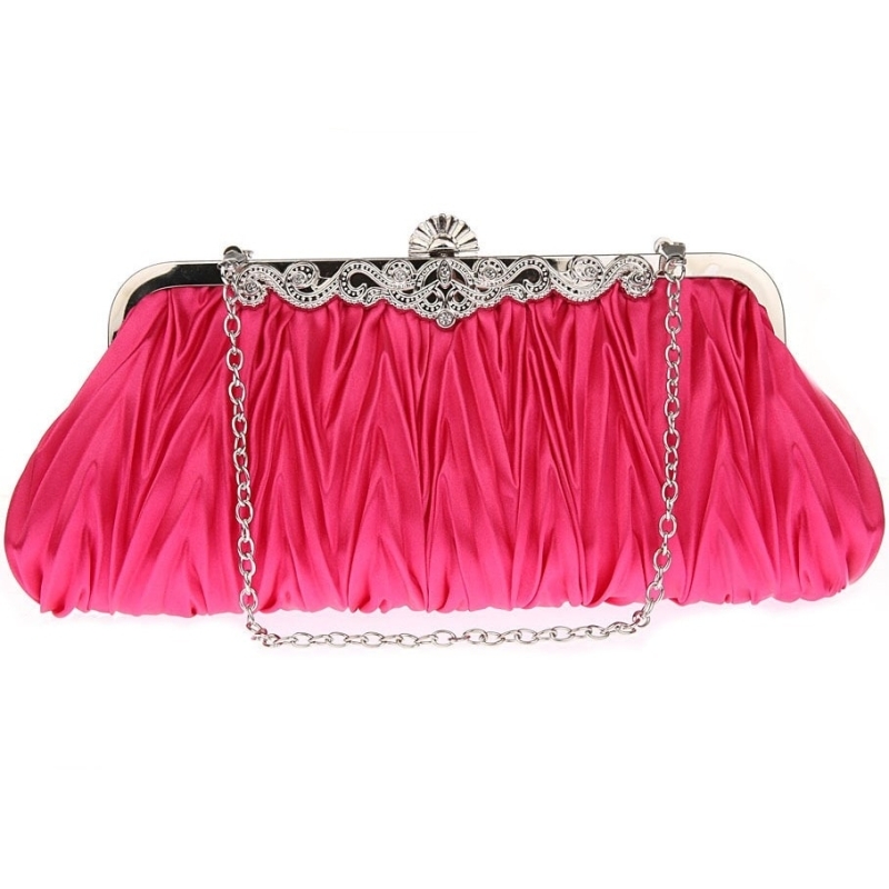 Dark Red Polyester Clutch Bags