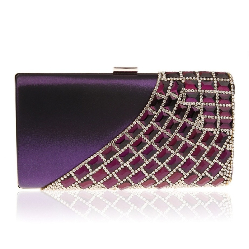 Pink Crystal and Rhinestones Clutch Bag Evening Bags