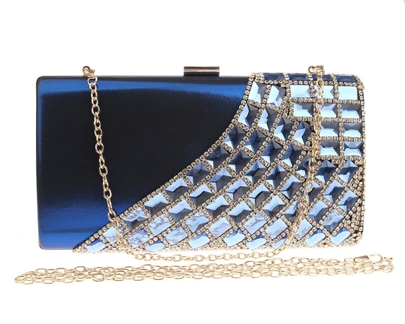 Gold Crystal and Rhinestones Clutch Bag Evening Bags