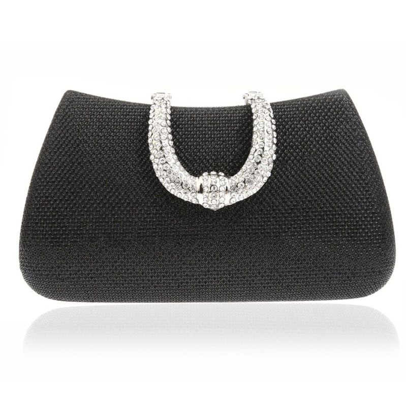Luxury Black Rhinestones Clutch Purse Evening Bags