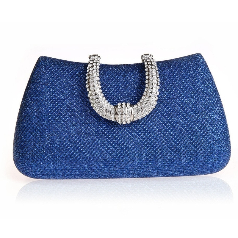 Luxury Royal Blue Rhinestones Clutch Purse Evening Bags