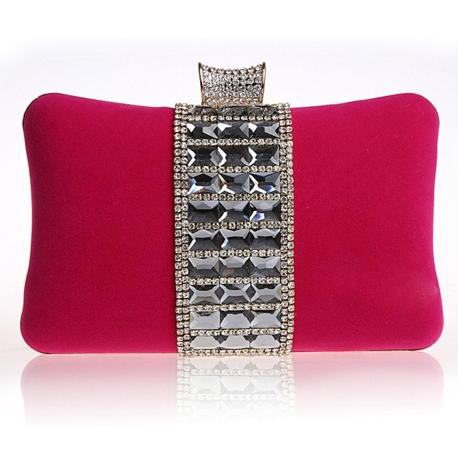 Red Fashion Crystal Rhinestone Clutch Purse