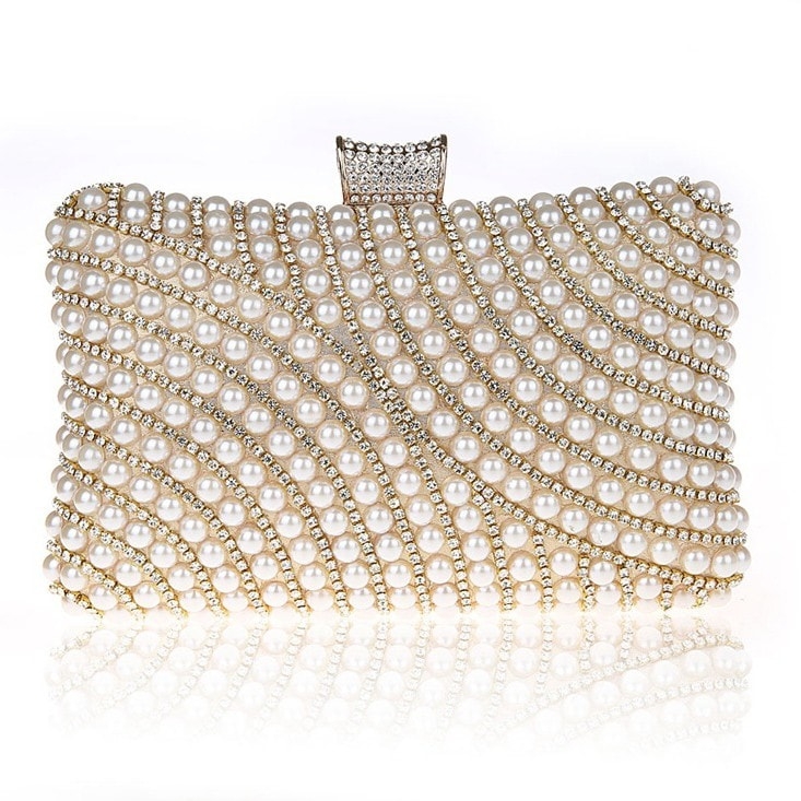 Gold Jeweled Clutch Purse Evening Bags
