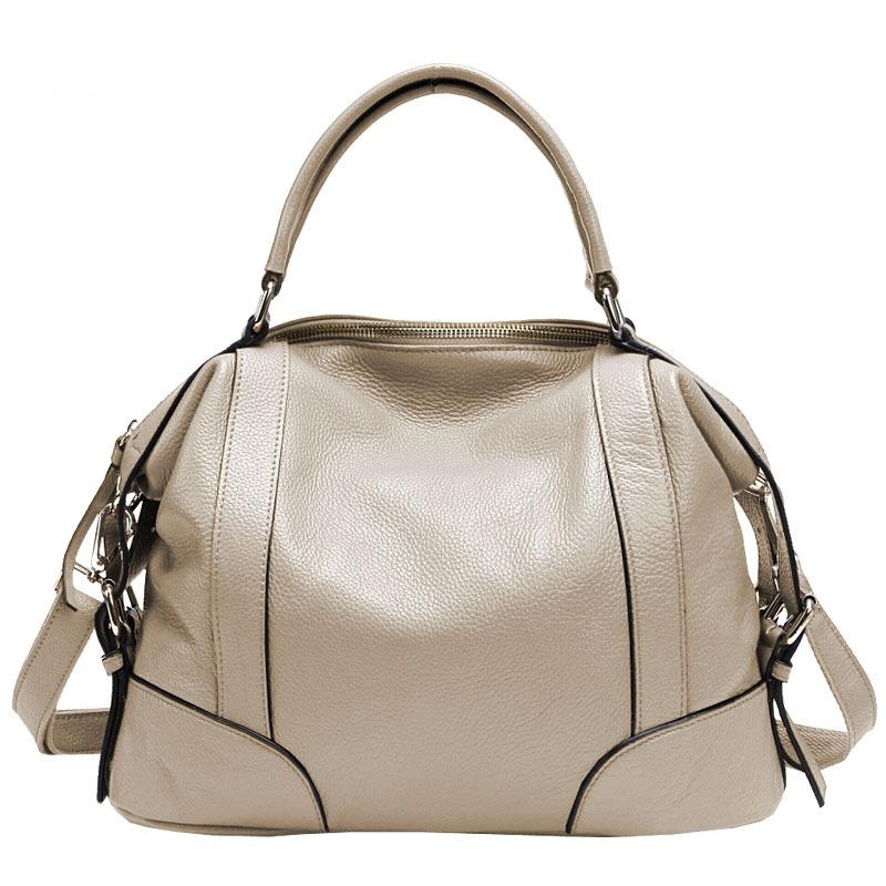 Navy Leather Handbags Zip Crossbody Large Satchel Bags | Baginning