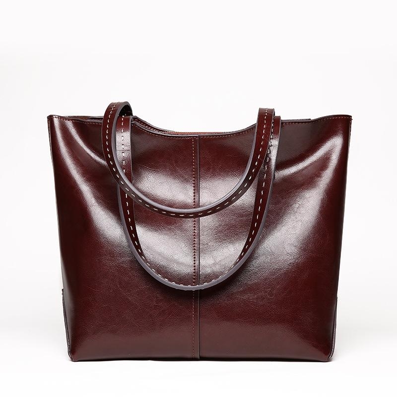 Tan Leather Tote Bags for Lady