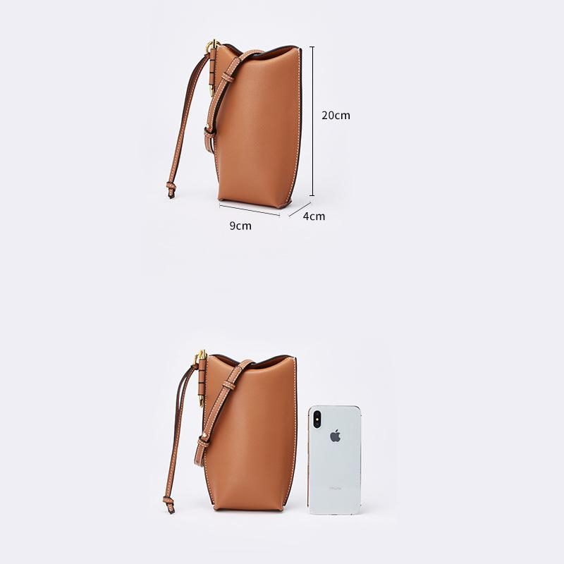 Tan Retro Cell Phone Bags Crossbody Wallet Purses