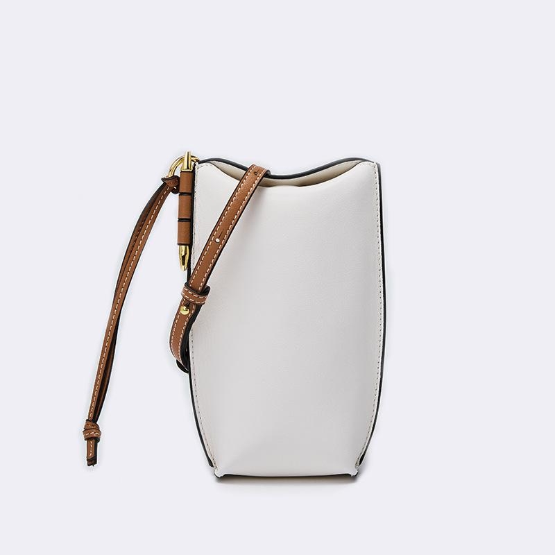 White Leather Cell Phone Bags Crossbody Wallet Purses Mini Bags