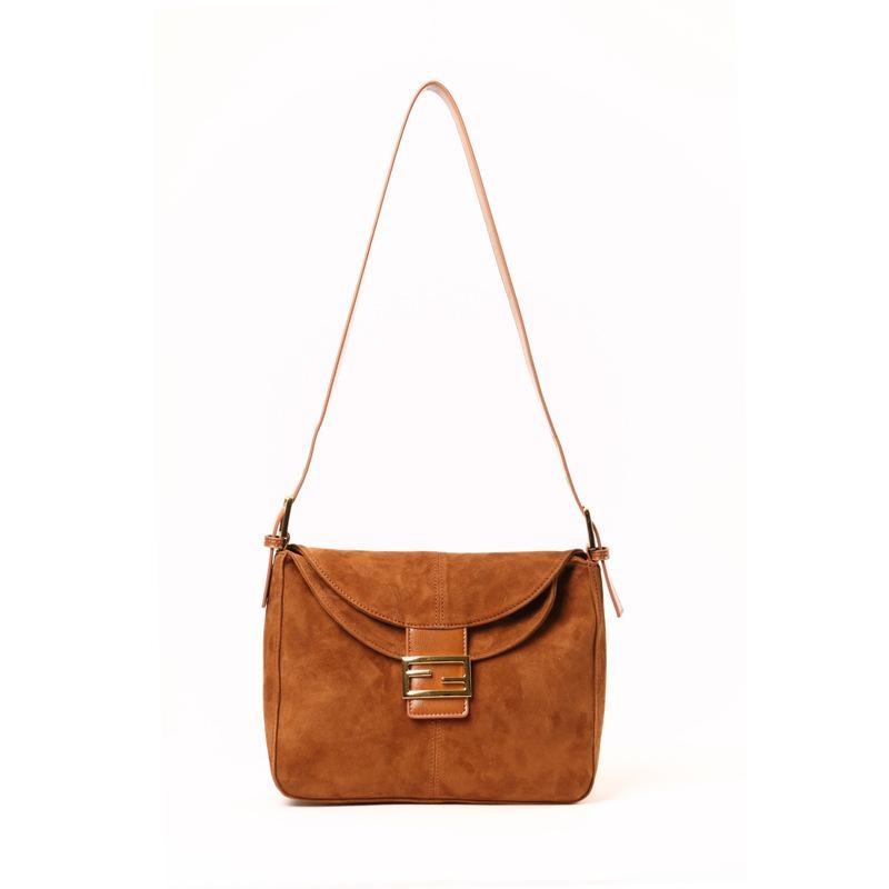 Tan Suede over the Shoulder Bags Messenger Bags | Baginning