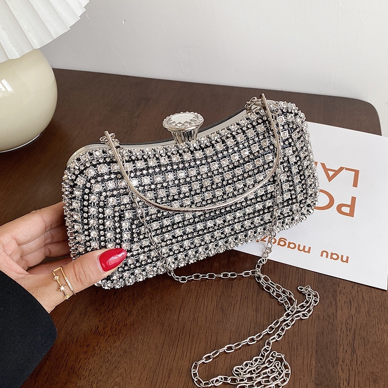 Buy Silver Clutch Bag With Detachable Cross-Body Chain from the Next UK  online shop